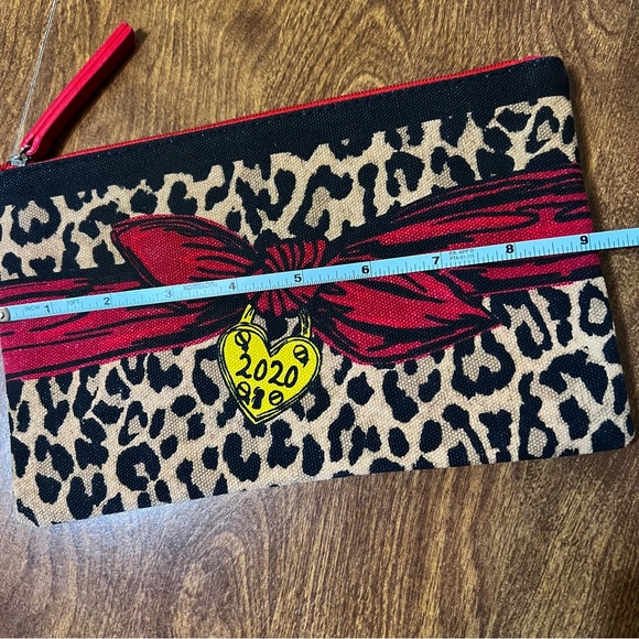 Bringhton red Brown Animal Print zipper Pouch NWOT - Picture 7 of 8